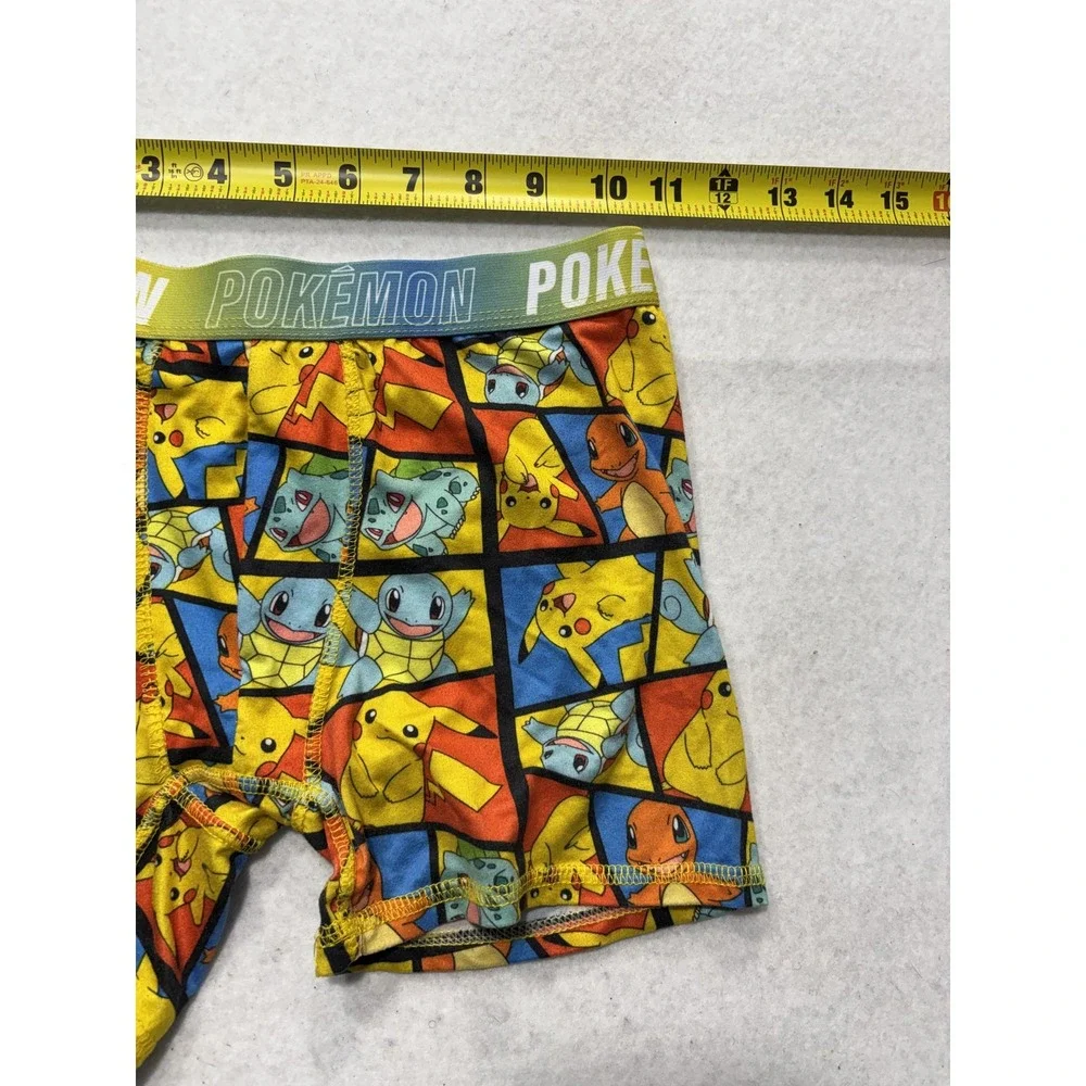 Pokémon Boxer Briefs Boys 10 Multicolor Pikachu Squirtle Stretch Underwear
